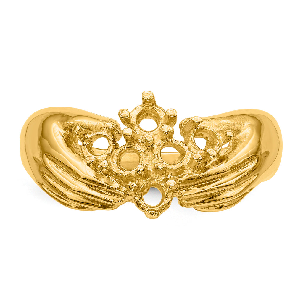 14k 6 Stone Family Ring Mounting (No Stone Included)