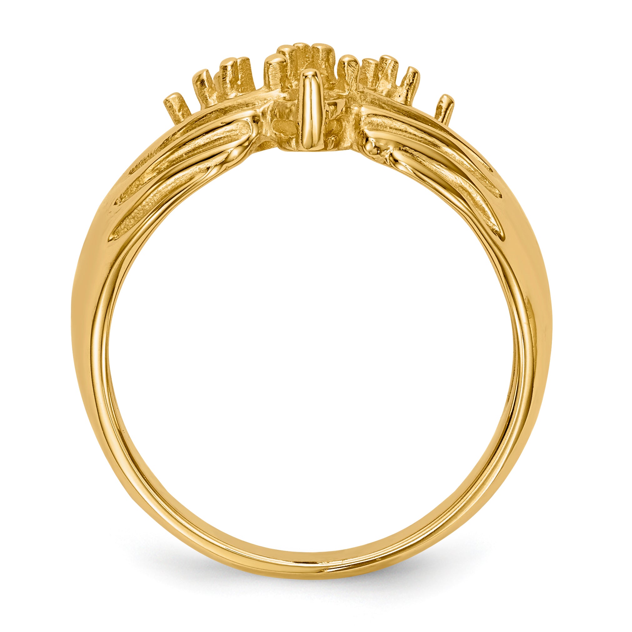 14k 7 Stone Family Ring Mounting (No Stone Included) Secondary image