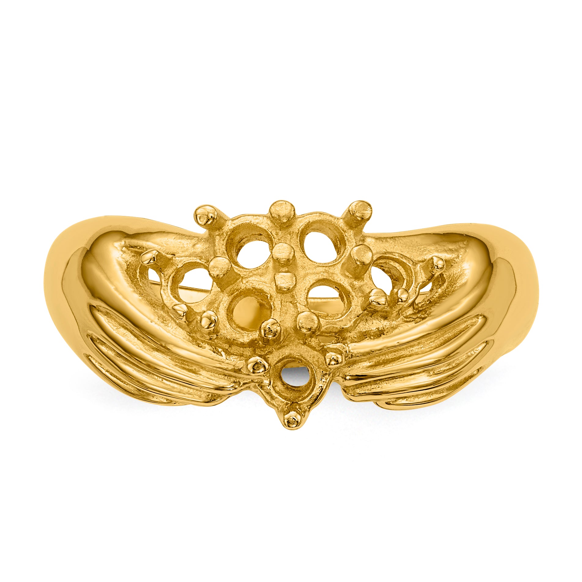 14k 7 Stone Family Ring Mounting (No Stone Included)