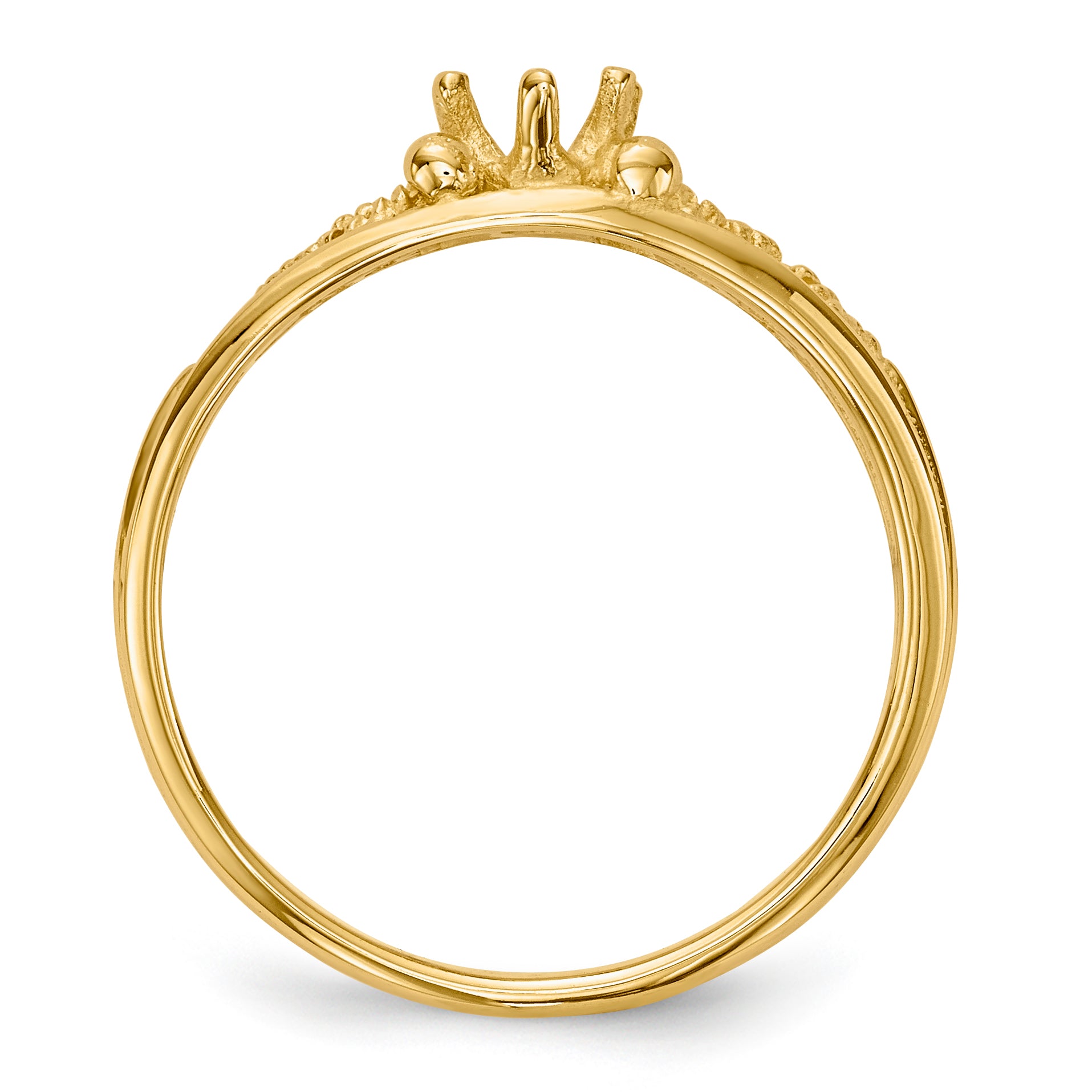 14k 1 Stone Family Ring Mounting (No Stone Included) Secondary image