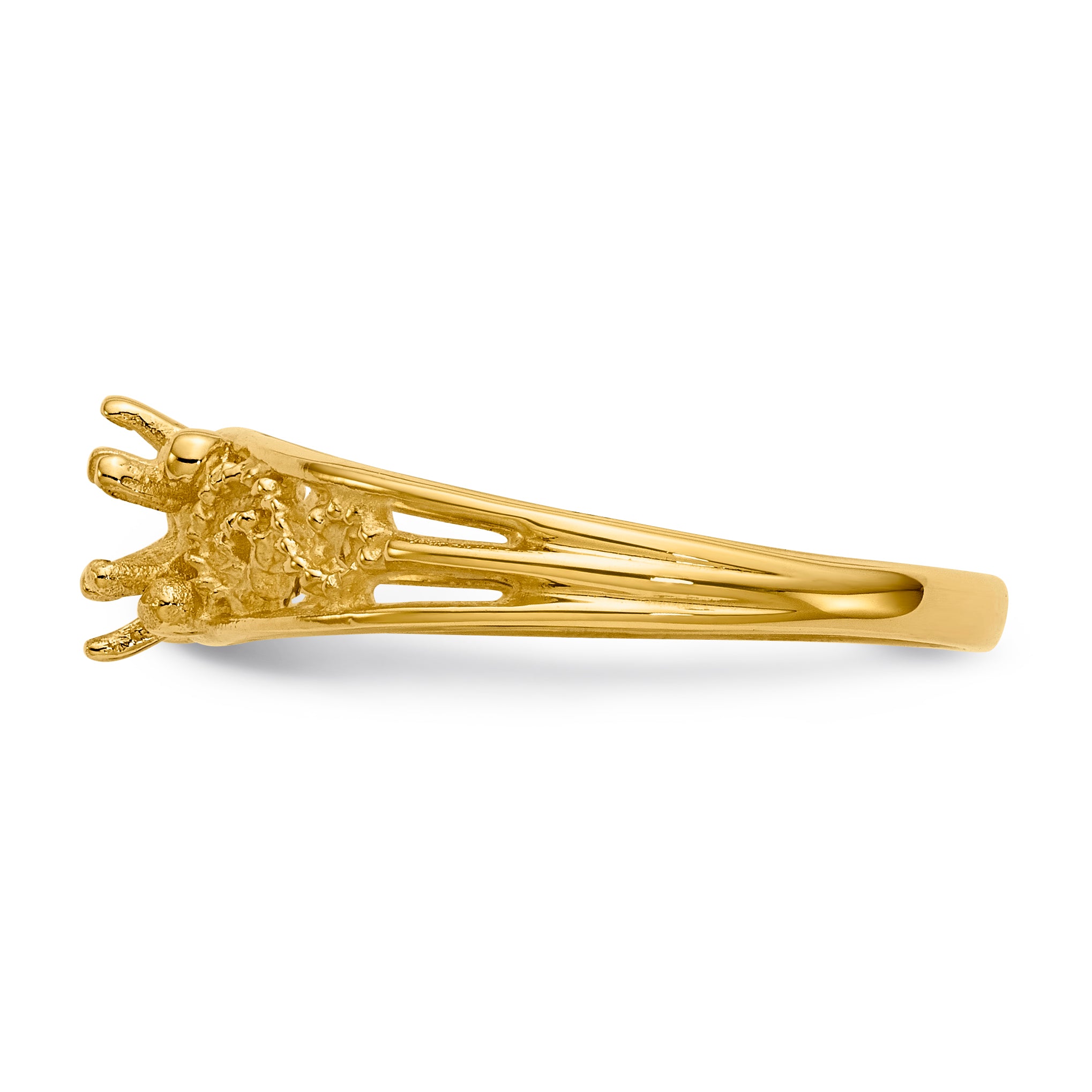 14k 1 Stone Family Ring Mounting (No Stone Included)