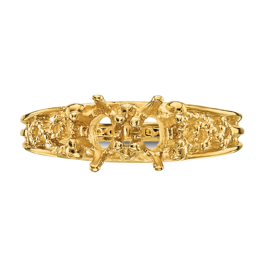 14k 2 Stone Family Ring Mounting (No Stone Included)