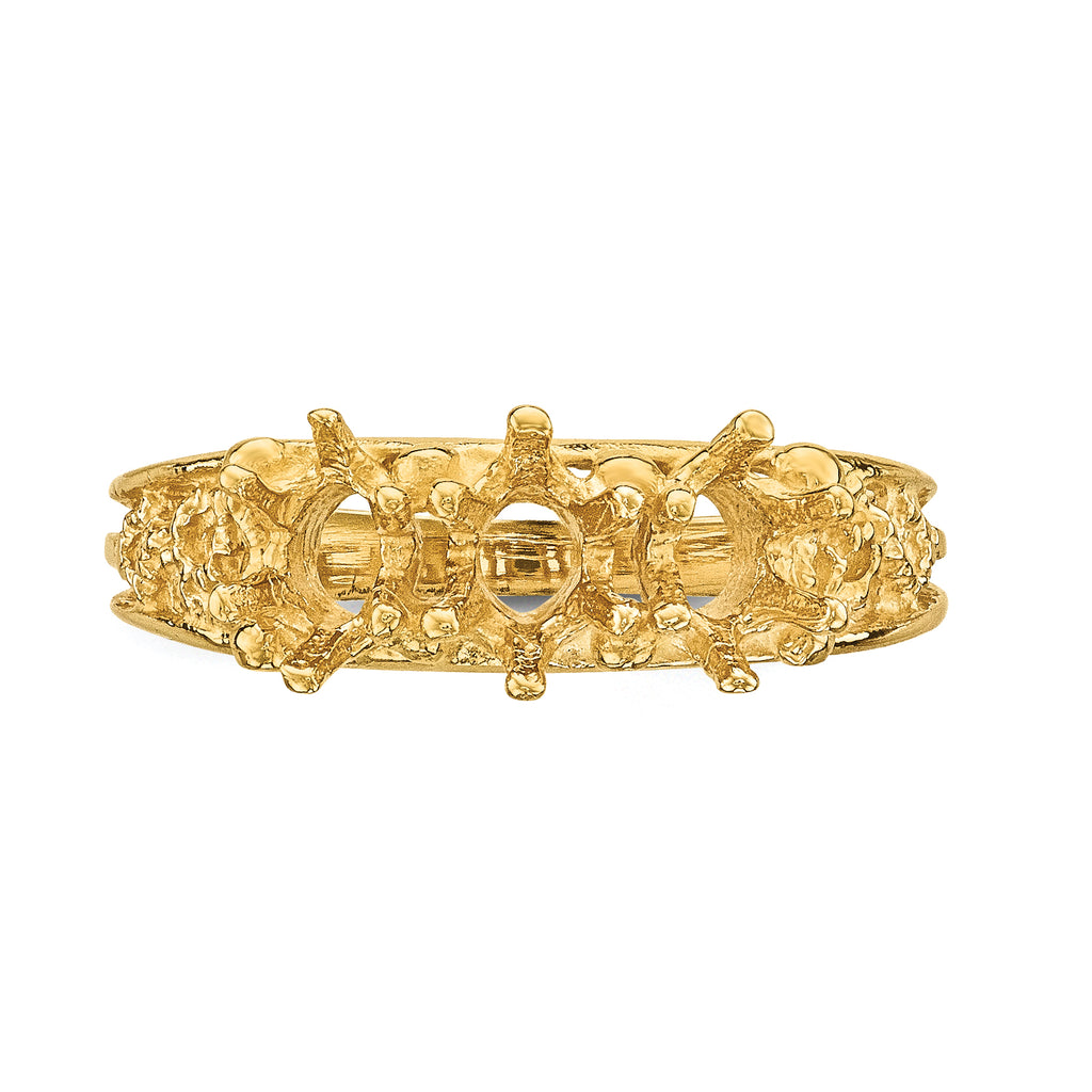 14k 3 Stone Family Ring Mounting (No Stone Included)