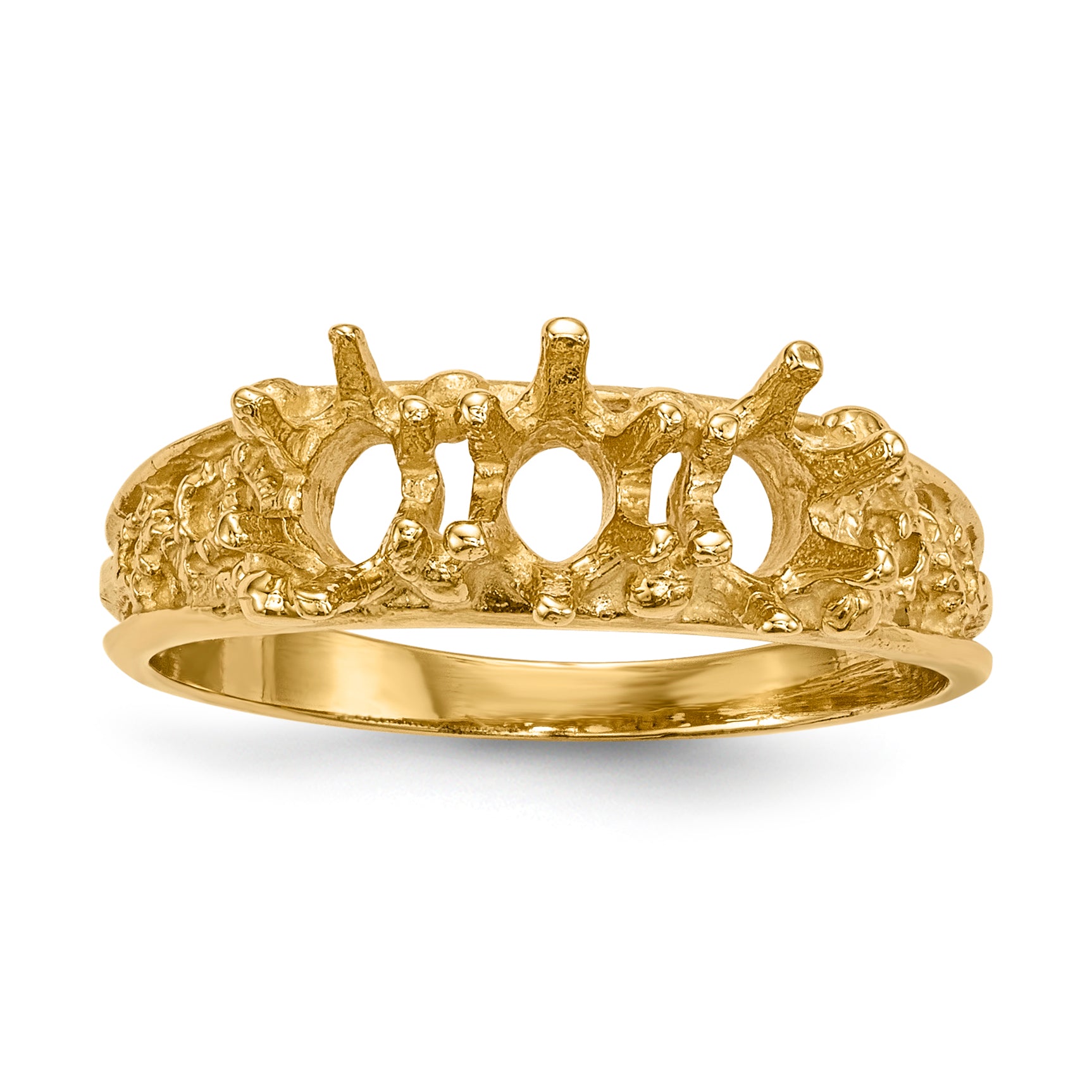 14k 3 Stone Family Ring Mounting (No Stone Included) Main image