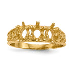14k 3 Stone Family Ring Mounting (No Stone Included)