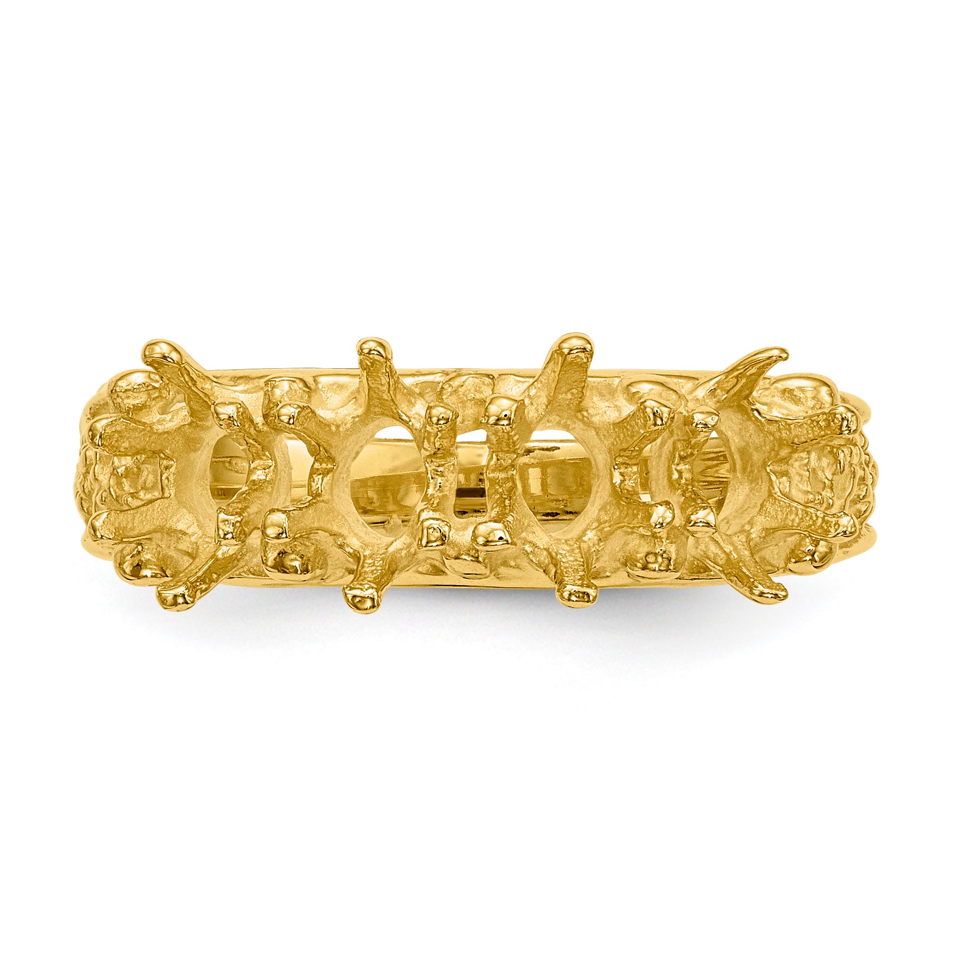 14k 4 Stone Family Ring Mounting (No Stone Included)