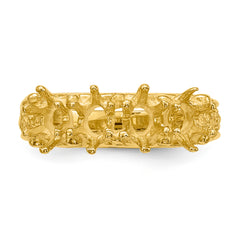 14k 4 Stone Family Ring Mounting (No Stone Included)