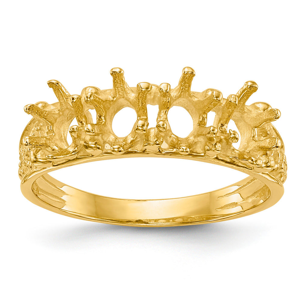 14k 4 Stone Family Ring Mounting (No Stone Included)
