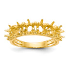14k 6 Stone Family Ring Mounting (No Stone Included)
