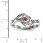 14k White Gold Genuine family jewelry ring