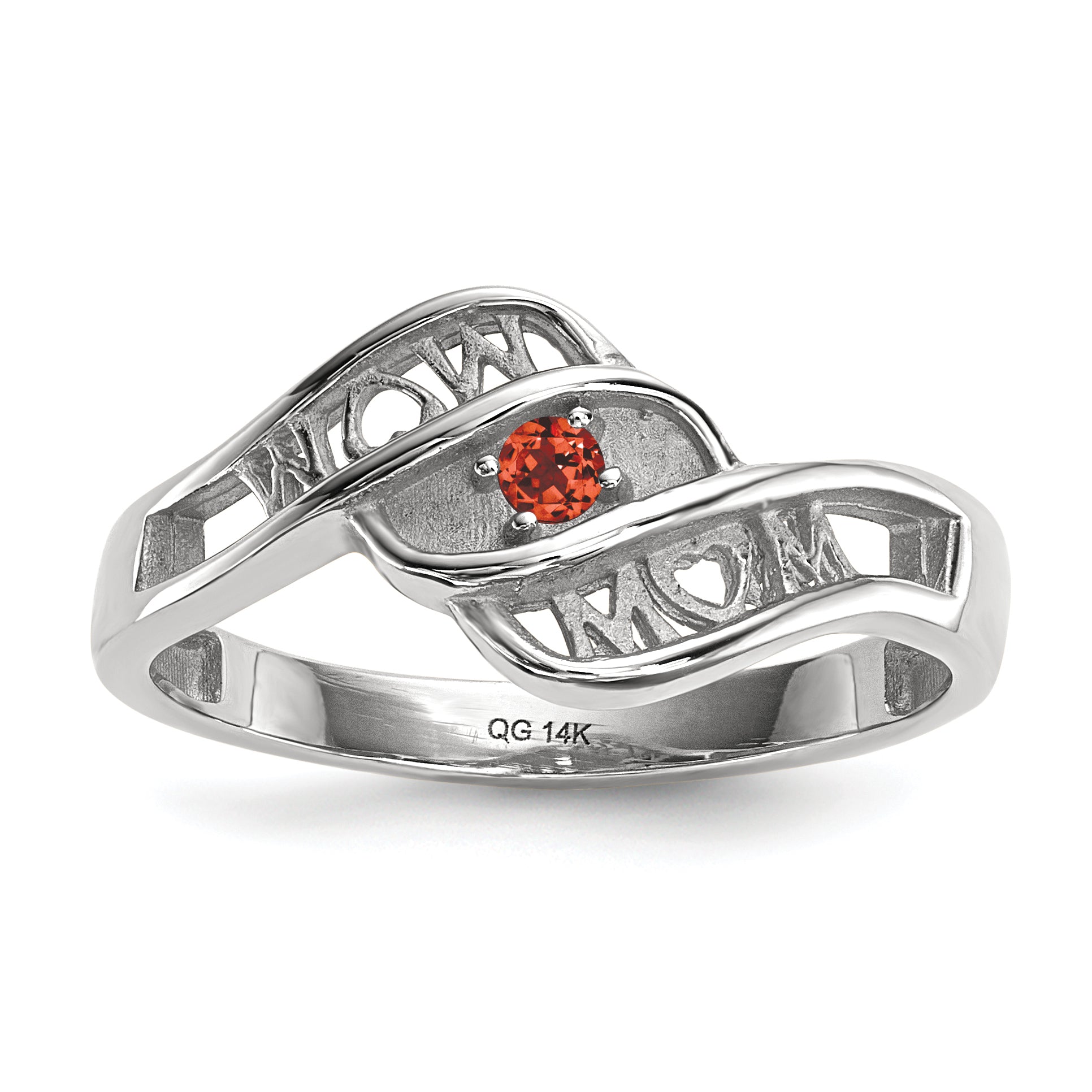 14k White Gold Genuine family jewelry ring