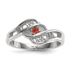 14k White Gold Genuine family jewelry ring