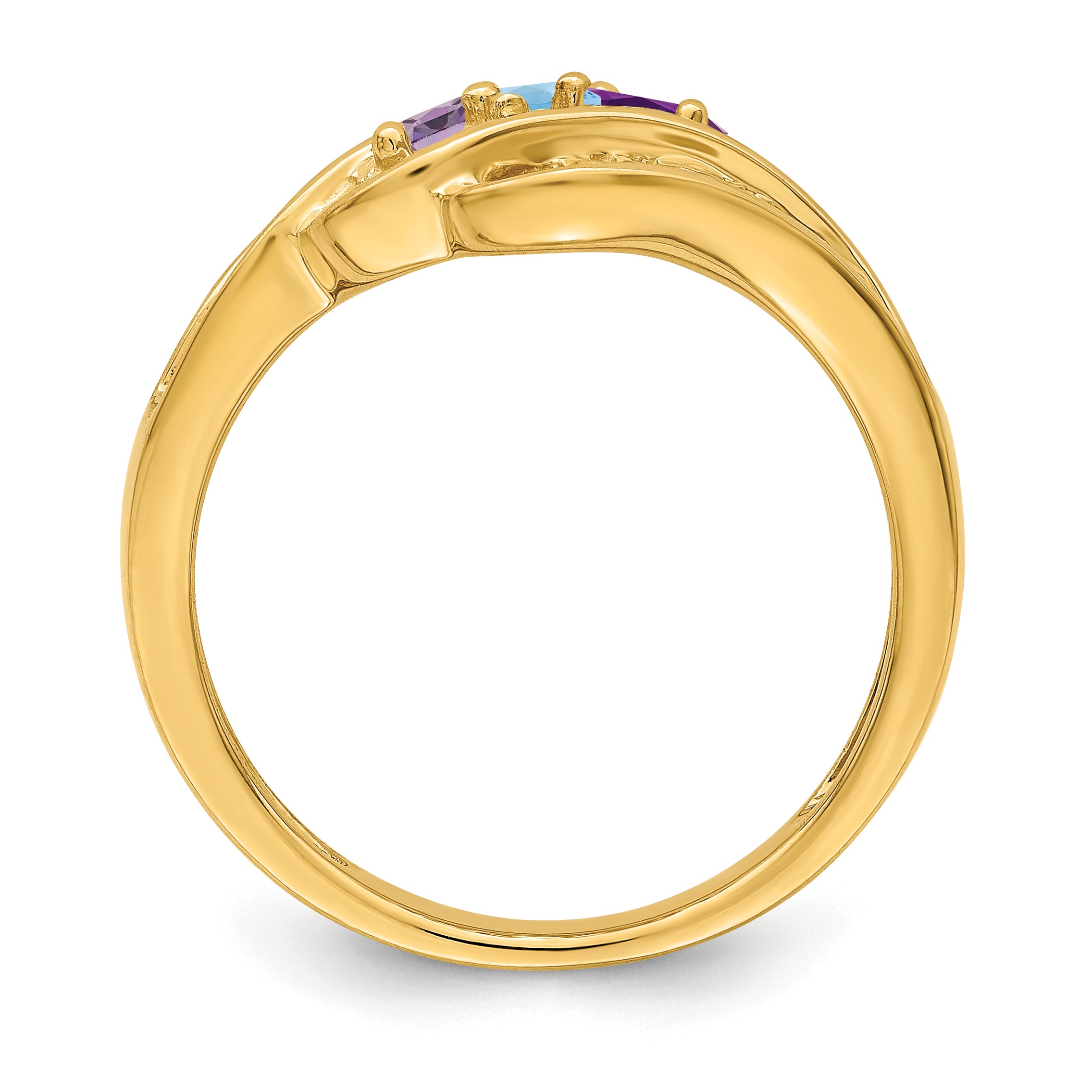 14k Synthetic Family Jewelry Ring