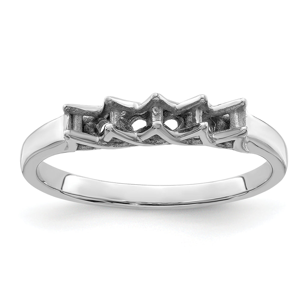 Sterling Silver Rhodium-plated Synthetic 4 Stone Mother's Ring