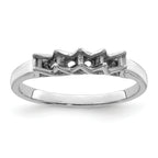Sterling Silver Rhodium-plated Synthetic 4 Stone Mother's Ring