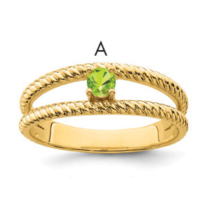 14k Synthetic Family Jewelry Ring