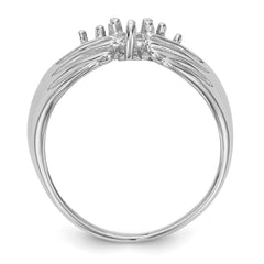14k White Gold 4 Stone Family Ring Mounting (No Stone Included)