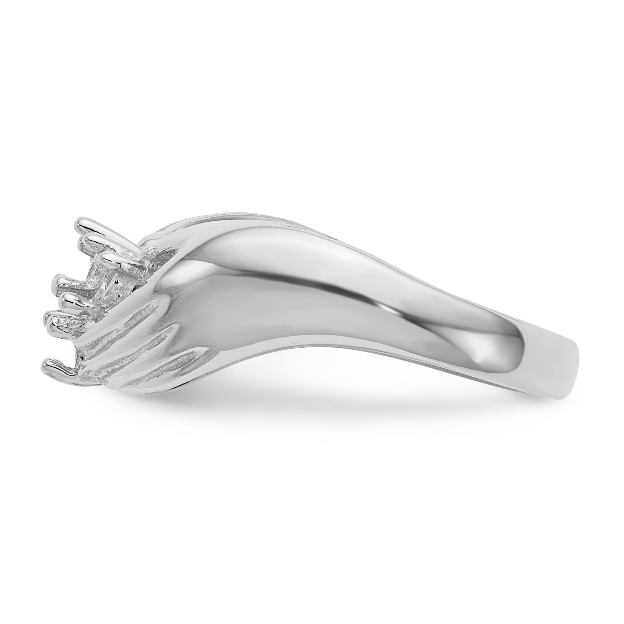 14k White Gold 4 Stone Family Ring Mounting (No Stone Included)