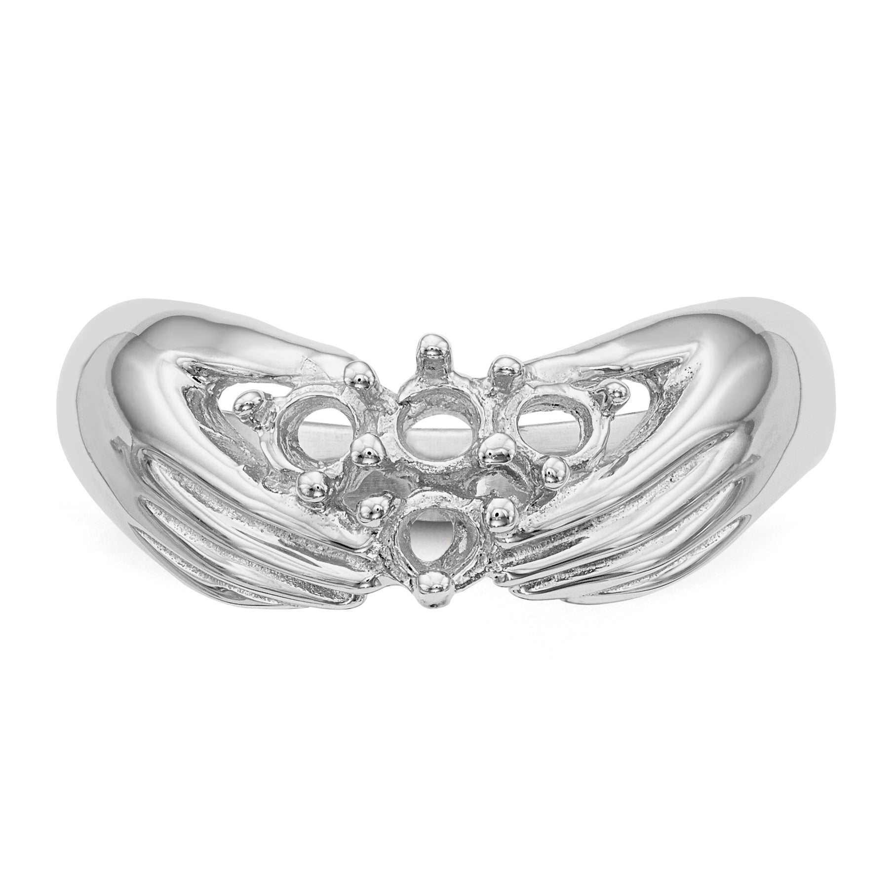 14k White Gold 4 Stone Family Ring Mounting (No Stone Included)
