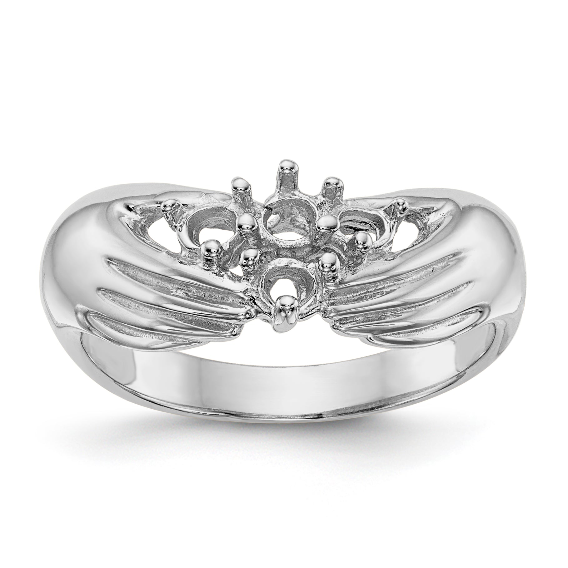 14k White Gold 4 Stone Family Ring Mounting (No Stone Included) Main image