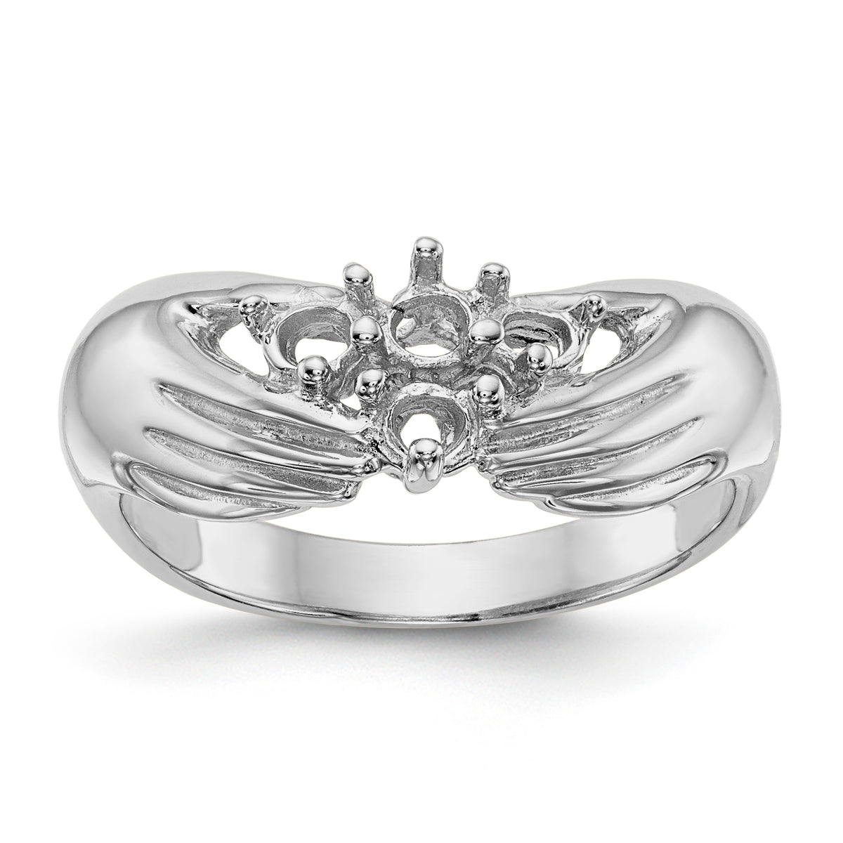 14k White Gold 4 Stone Family Ring Mounting (No Stone Included)