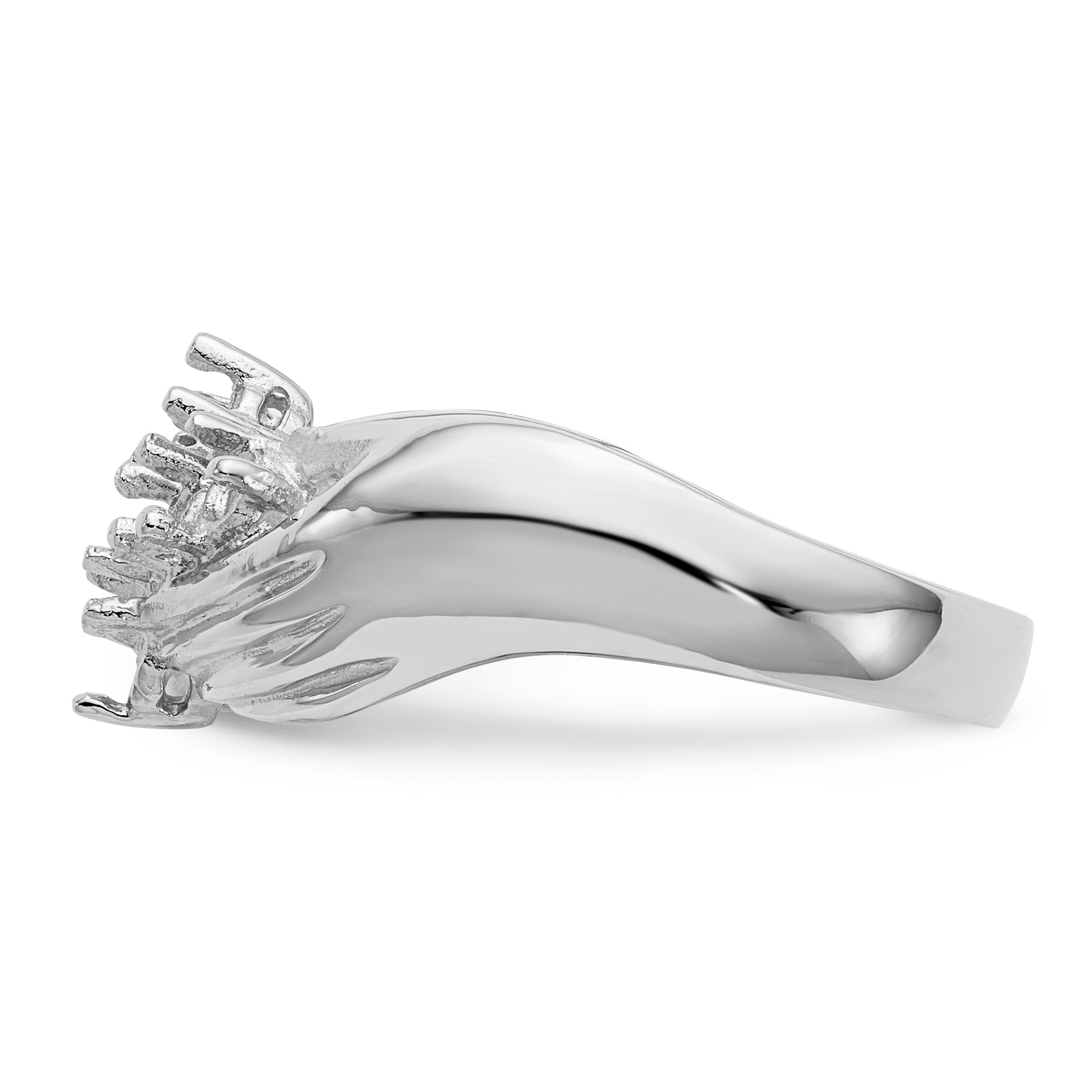 14k White Gold 6 Stone Family Ring Mounting (No Stone Included)