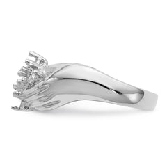 14k White Gold 6 Stone Family Ring Mounting (No Stone Included)