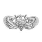 14k White Gold 7 Stone Family Ring Mounting (No Stone Included)