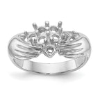 14k White Gold 7 Stone Family Ring Mounting (No Stone Included)