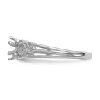 14k White Gold 1 Stone Family Ring Mounting (No Stone Included)