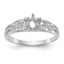 14k White Gold 1 Stone Family Ring Mounting (No Stone Included)
