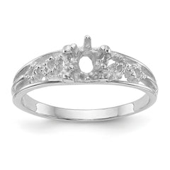 14k White Gold 1 Stone Family Ring Mounting (No Stone Included)