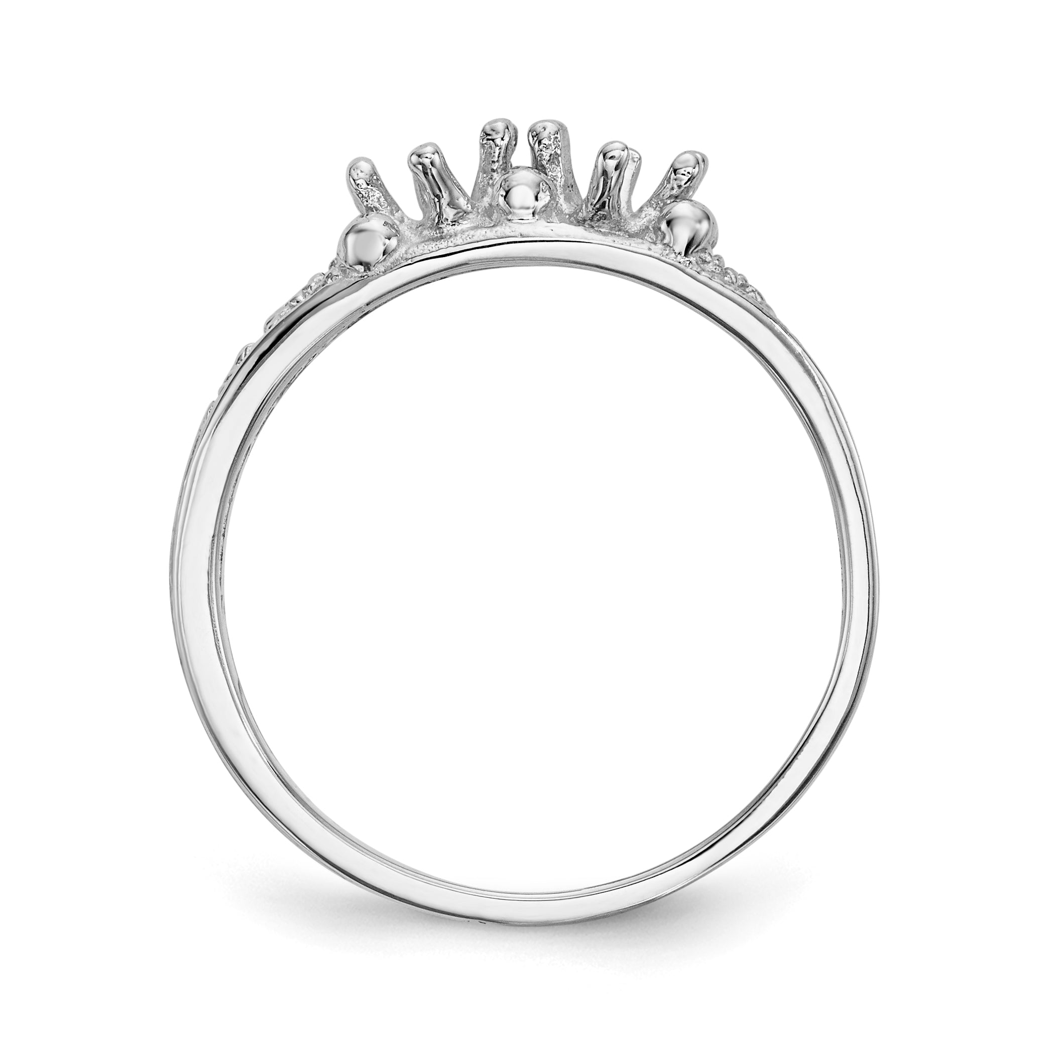 14k White Gold 2 Stone Family Ring Mounting (No Stone Included)