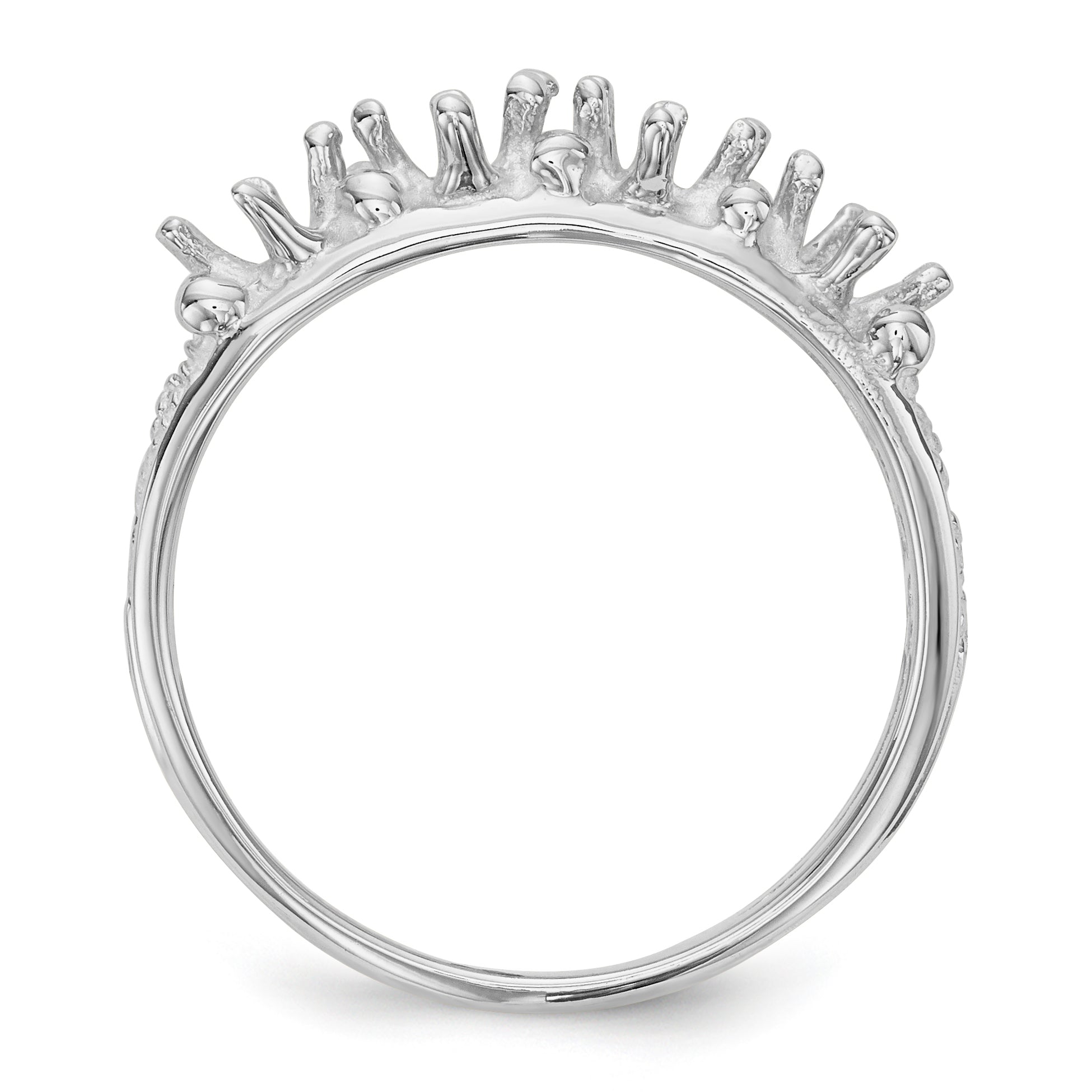 14k White Gold 4 Stone Family Ring Mounting (No Stone Included)