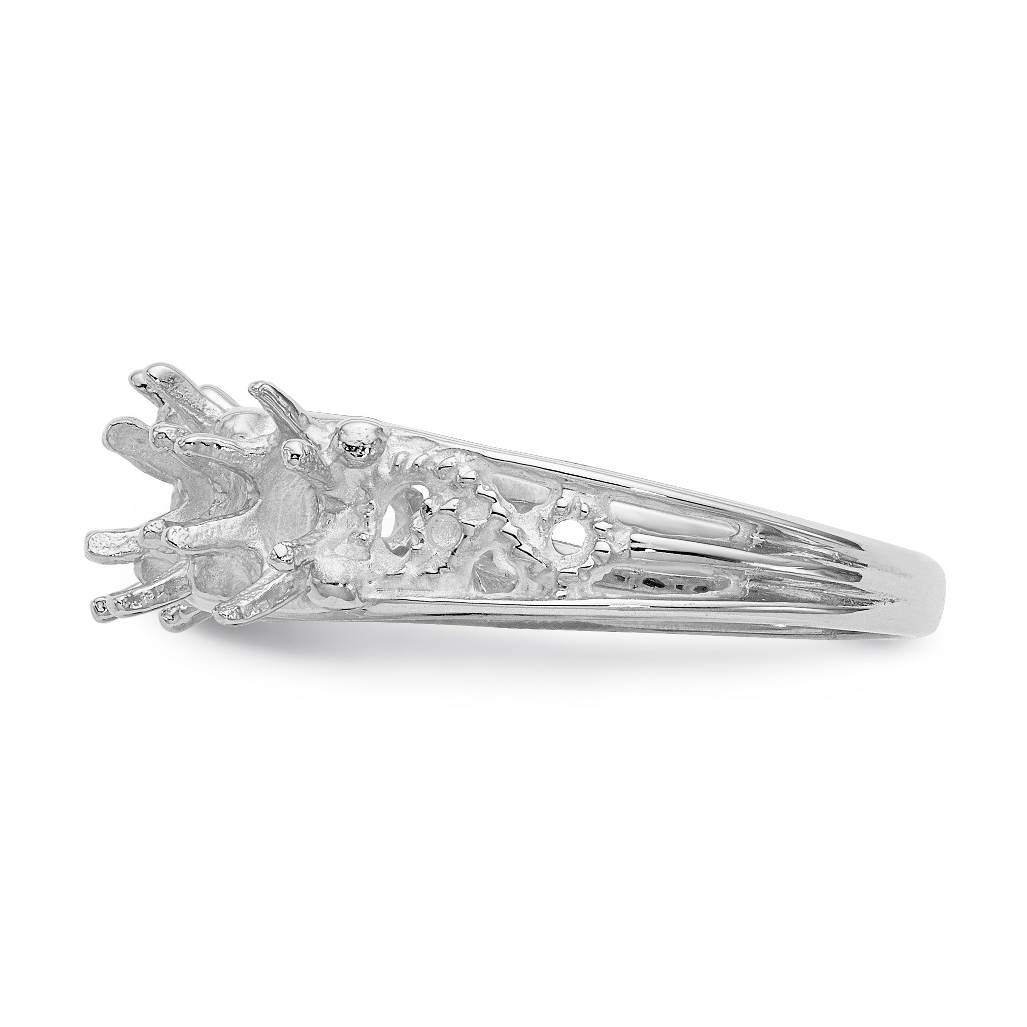 14k White Gold 4 Stone Family Ring Mounting (No Stone Included)