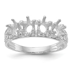 14k White Gold 4 Stone Family Ring Mounting (No Stone Included)