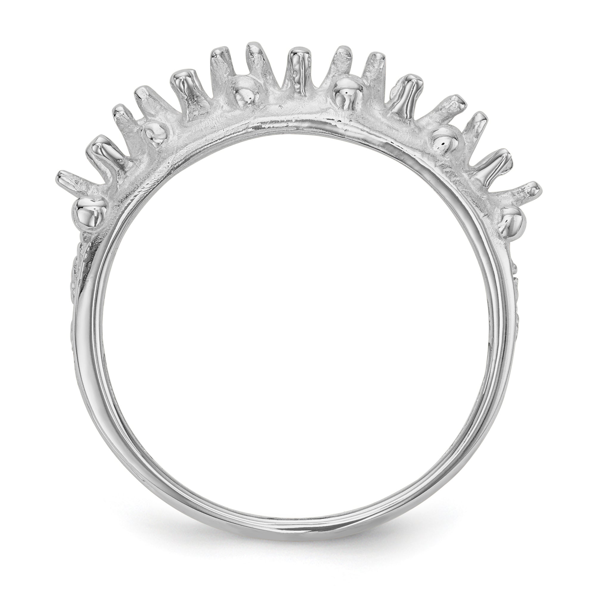 14k White Gold 5 Stone Family Ring Mounting (No Stone Included)