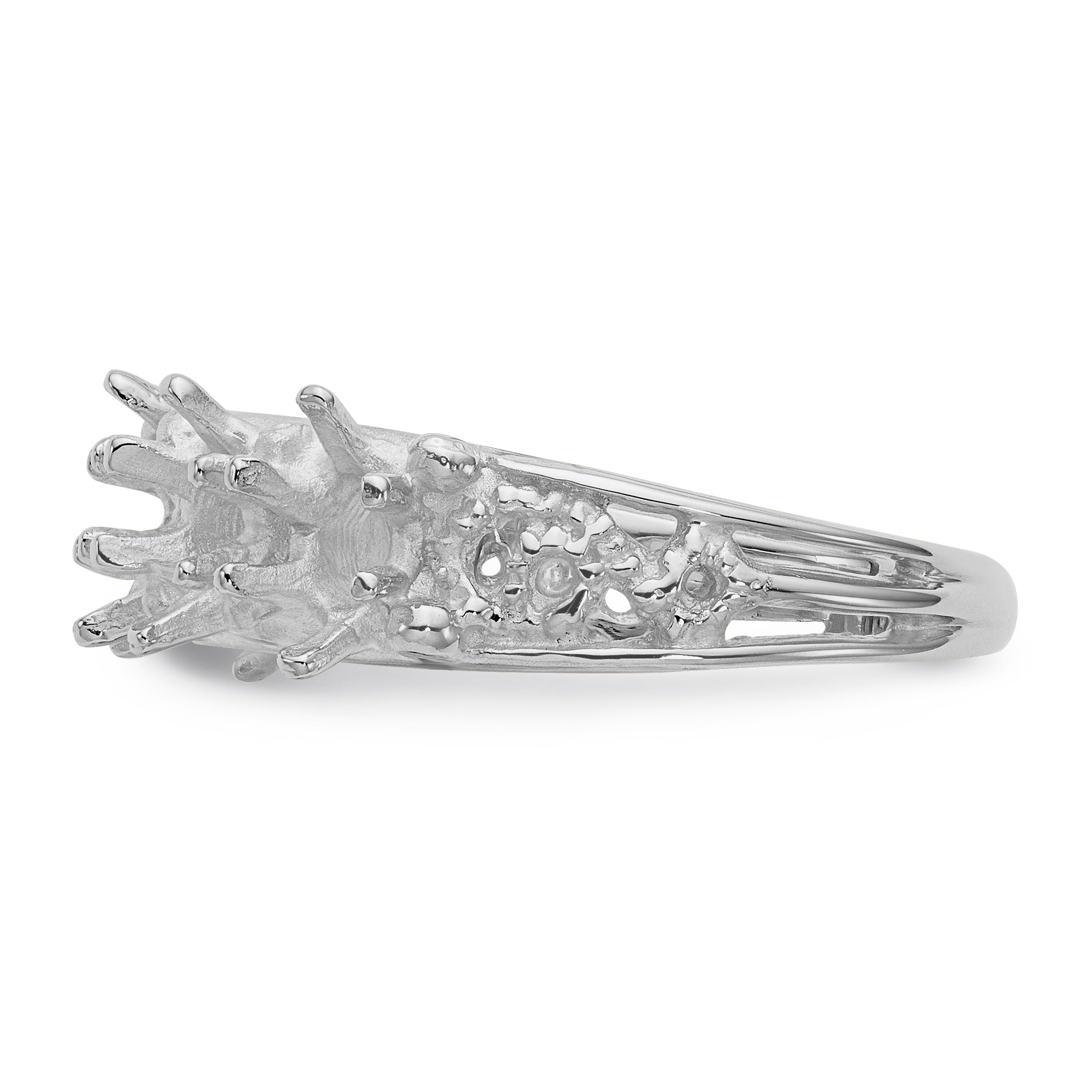14k White Gold 5 Stone Family Ring Mounting (No Stone Included)