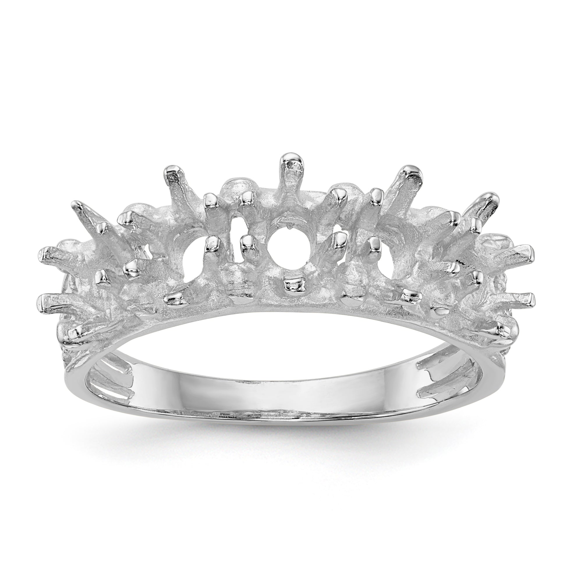 14k White Gold 5 Stone Family Ring Mounting (No Stone Included) Main image
