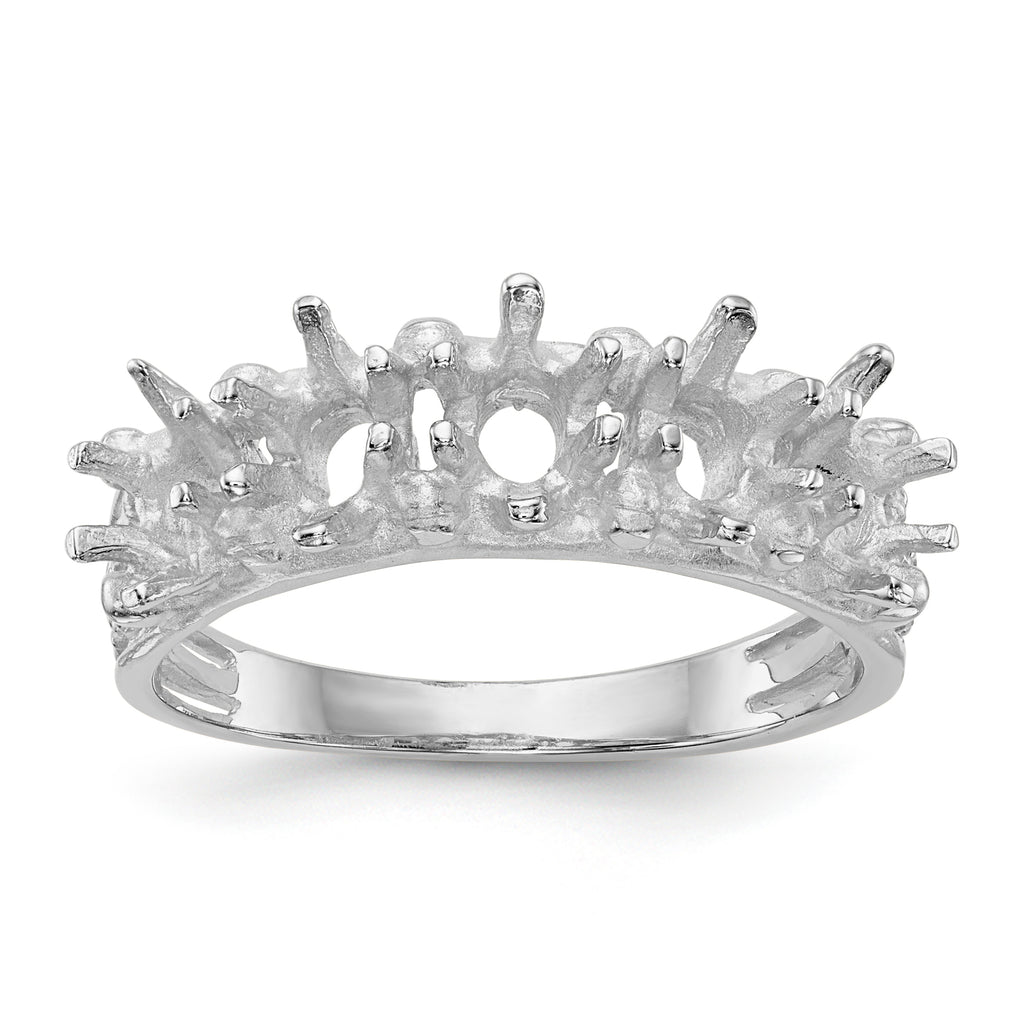 14k White Gold 5 Stone Family Ring Mounting (No Stone Included)