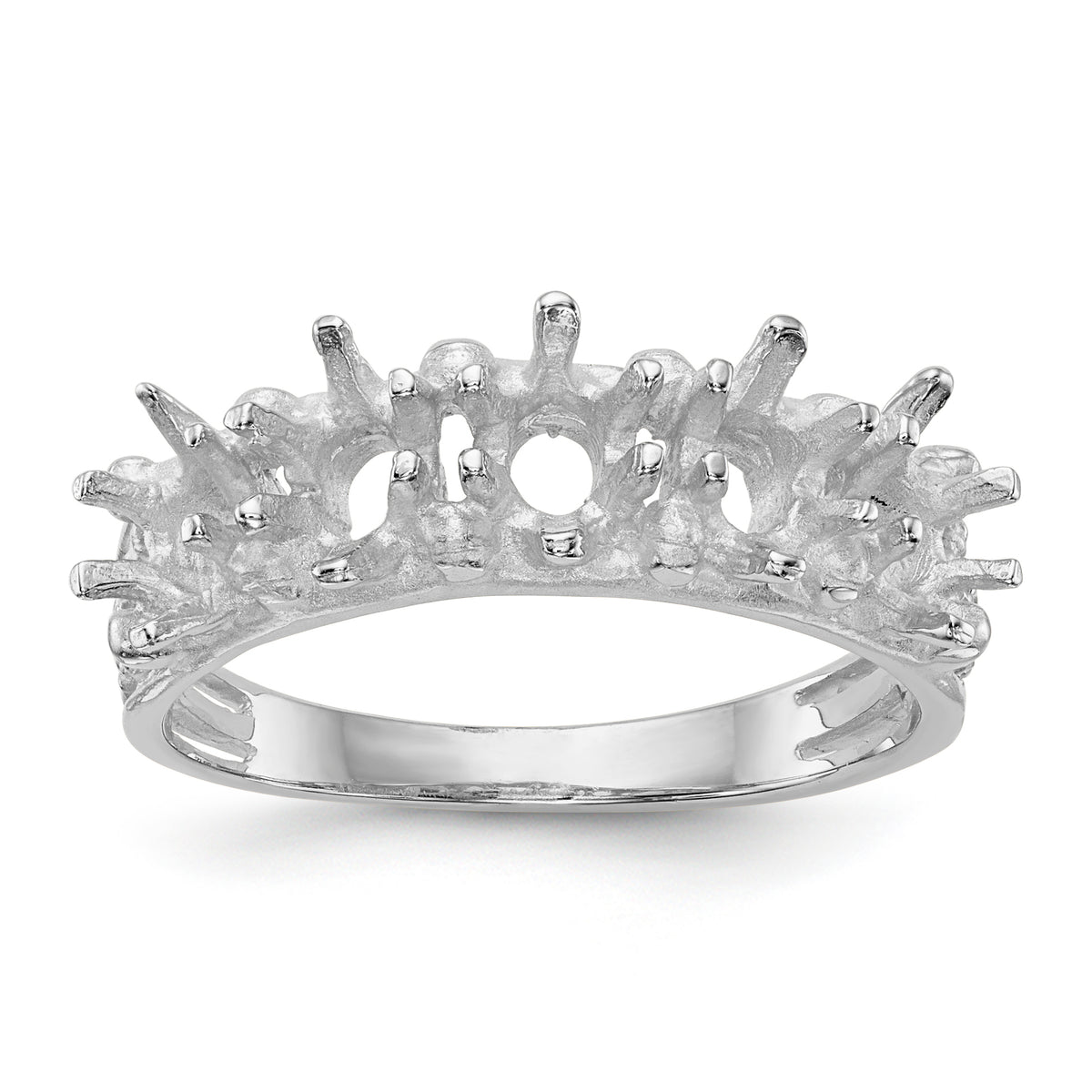 14k White Gold 5 Stone Family Ring Mounting (No Stone Included)