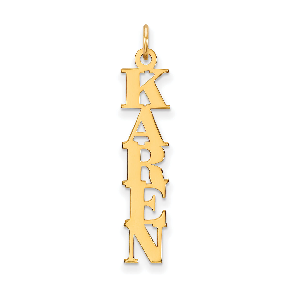14k Yellow Gold Name Plate Charm