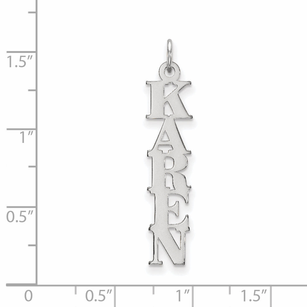 10k White Gold Name Plate Charm Secondary image