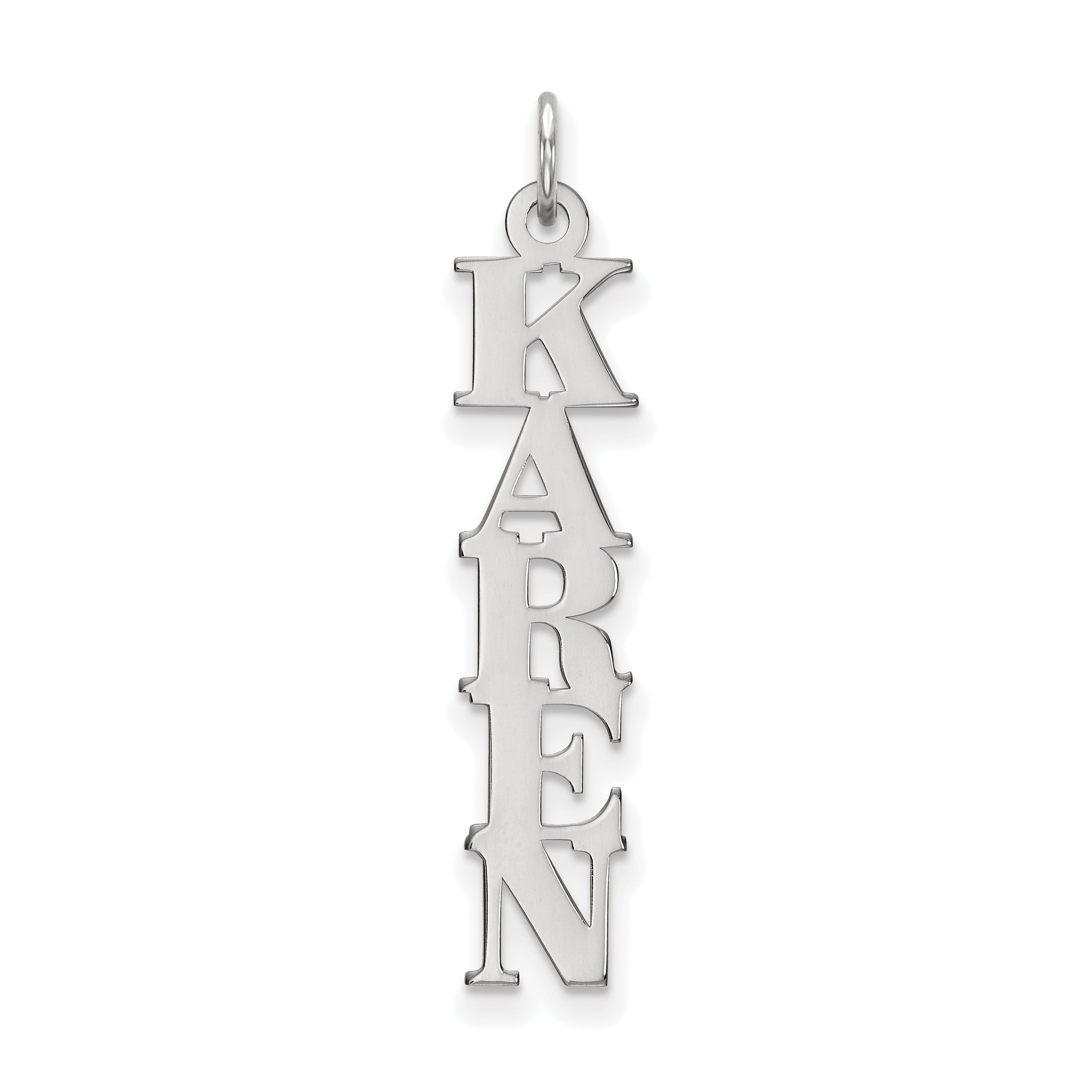 10k White Gold Name Plate Charm Main image