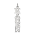 14k White Gold Name Plate Charm