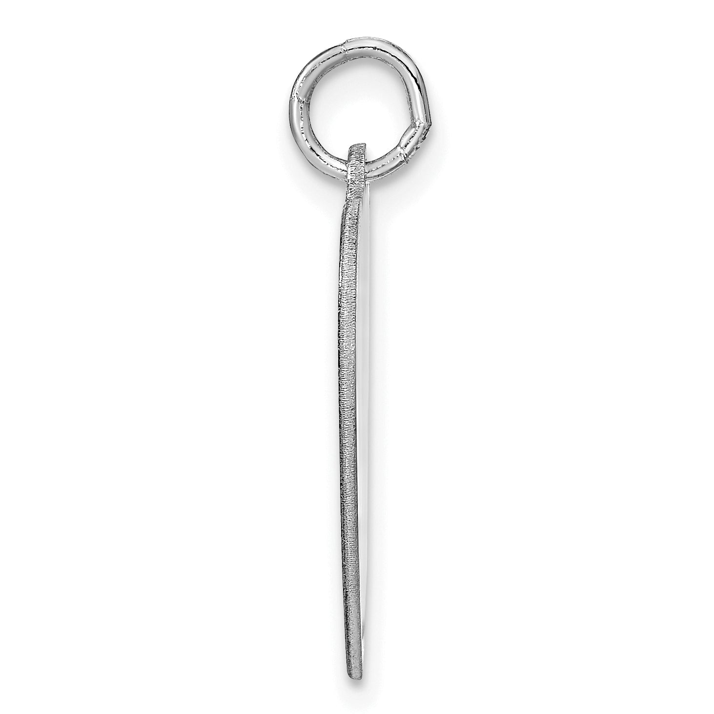 Sterling Silver/Rhodium-plated Heart Disc Name Charm Secondary image