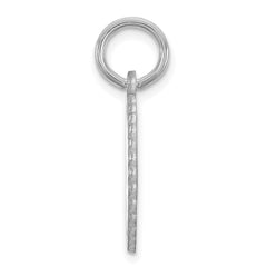Sterling Silver/Rhodium-plated Scalloped Disc with Name Charm