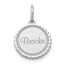 14K White Gold Scalloped Disc with Name Charm