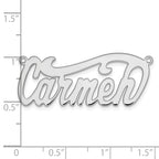 14k White Gold Polished Name Plate