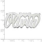 14k White Gold Polished Heart Name Plate